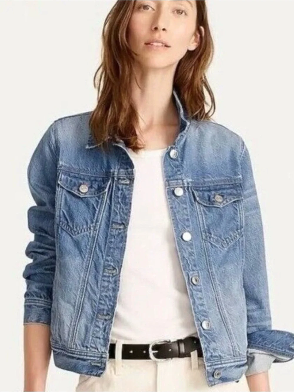 J. Crew Classic Denim Jacket in Brilliant Day Wash Size Large